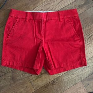 NWOT J.Crew Red Chino Shorts